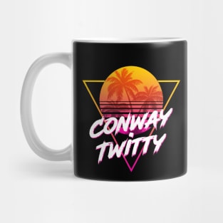 Conway Twitty - Proud Name Retro 80s Sunset Aesthetic Design Mug